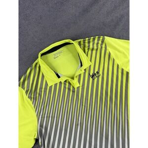 Nike Golf Polo Shirt Tour Performance Dri-Fit  Mens Medium Yellow Golfer